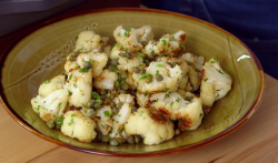 Mary Berry’s roast cauliflower with olive oil, capers and parsley  dressing