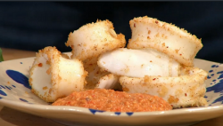 Simon Rimmer Calamari with Romesco Sauce on Sunday Brunch