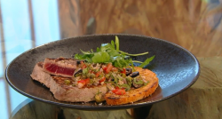 Donal’s tuna steak with tomato salsa on Saturday Kitchen