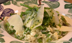 The Hairy Bikers fresh garden vegetable risotto with Parmesan and mint oil on Saturday kitchen