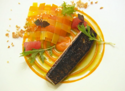 Steve Groves Cornish mackerel with carrots and a citrus dressing dish cooked by Imran on Masterc ...