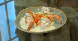 Michel Roux Jr. lemon sole with prawns on Saturday Kitchen