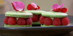 John Whaite pandan macarons on Chopping Block