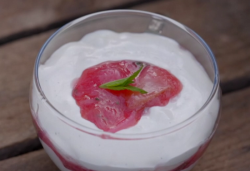 Nadiya Hussain’s rhubarb and mint fool dessert on The One Show