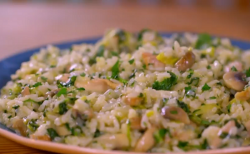 Matt Tebbut’s risotto with frozen spinach on Save Money: Good Food