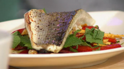 Simon Rimmer’s sea bass with raw vegetables on Sunday brunch