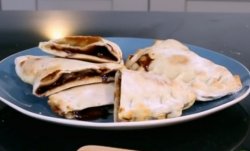 Matt Tebbutt’s  sweet calzone dessert on Save Money: Good Food