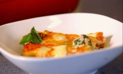 Matt Tebbutt’s  spiced spinach and ricotta cannelloni  on Save Money: Good Food