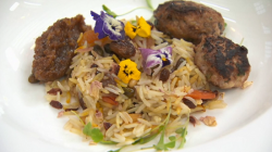 Saliha’s Persian Rice with Rose Scented Chicken and a Aromatic Chicken Shorba on Masterche ...