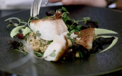 Aggie’s cod with deep fried fish skin on Raymond Blanc: How to Cook Well