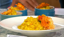 Clodagh McKenna’s saffron, calendula flower and sheep’s cheese risotto on Sunday Brunch