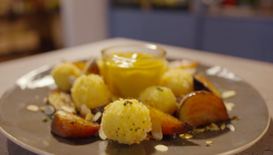 Simon Rimmer’s goats cheese bonbons with beetroot on Eat the Week with Iceland