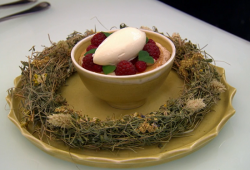 Tommy’s Hay Time dessert on the Great British Menu