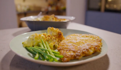 Simon Rimmer’s pork schnitzel and cauliflower cheese on Eat the Week with Iceland