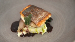 Nigel Haworth’s sea bass with shiraz sauce on Yes Chef