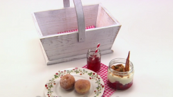 Dominic Chapman strawberry sundancing dessert on the Great British Menu