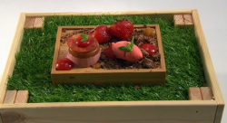 Ellis’s strawberry fields dessert on the Great British Menu