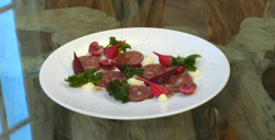 Angela Hartnett venison carpaccio on Saturday Kitchen