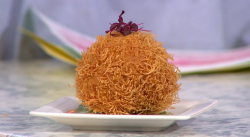 Rosie’s savoury venison doughnut on Sunday Brunch