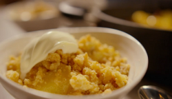 Simon Rimmer’s apple and banana crumble on Eat the Week with Iceland