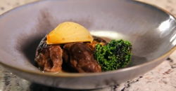 Nigel Haworth’s pork cheeks with liquorice sauce on Yes Chef