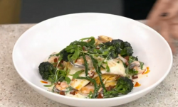 Rupert Rowley’s pan fried turbot with pasta mussels on Yes Chef