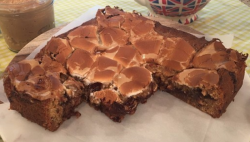 Candice’s peanut butter and marshmallow blondies for a Great British Fete on This Morning