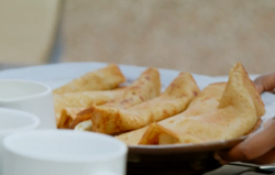 Derbyshire oatcakes with chocolate spread on Nadiya’s British Food Adventure