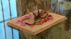 Jose’s rack of lamb with anchovies, capers and pickled onions on Saturday kitchen