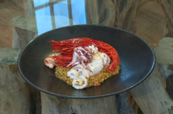 Freddy Bird’s bomba rice with squid dish on Saturday kitchen