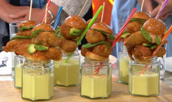 Rebecca’s freakshake burger on Sunday Brunch