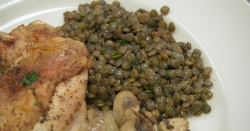 Jim and Henri’s chicken and lentils dish on Celebrity Masterchef 2017