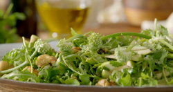 Nadiya Hussain apple, walnut and coriander salad with burnt garlic dressing on Nadiya’s Br ...