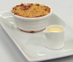 Becky Adlington’s  rhubarb and ginger custard dessert on Celebrity MasterChef 2017