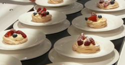 Angellica Bell pavlova with cream and berries dessert on Celebrity Masterchef 2017