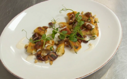 Henri Leconte potato gnocchi with celeriac creme fresh  dish on Celebrity Masterchef 2017