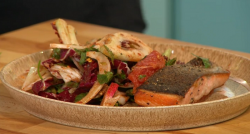 Simon Rimmer’s crispy trout with grapefruit salad on Sunday Brunch