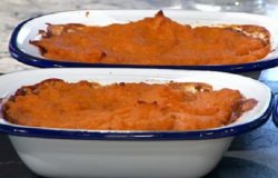 Elly Pear vegetarian sweet potato Shepherd’s pie on Sunday Brunch