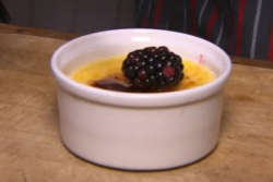 Dick Strawbridge’s blackberry creme brulee dessert on The Hungry Sailors