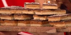 Tom’s caramel shortbread biscuits on The Great British Bake Off: An Extra Slice