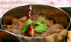 Bobby’s chickpea curry with pomegranate on The Big Family Cooking Showdown