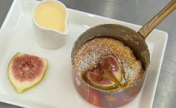 Ulrika Jonsson’s clafouti with figs dessert on Celebrity Masterchef 2017