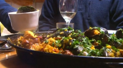 James Strawbridge  paella with mussels, ginger and Cornish flavours on The Hungry Sailors