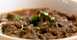 The Codougan Family curry goat and rice dish on The Big Family Cooking Showdown