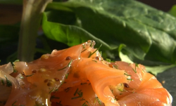 James and Dick’s gravlax with salad on The Hungary sailors