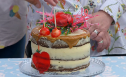 Kate’s sticky toffee apple caramel cake on The Great British Bake Off