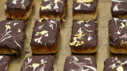 Kate’s salted bay caramel millionaire shortbreads on Bake Off