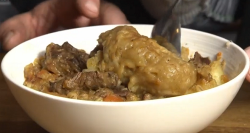 Dick Strawbridge mutton stew with pepper dumplings on The Hungry Sailors