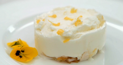 Dev’s lemon sorbet with lemon meringue dessert on Celebrity Masterchef 2017