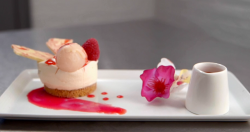 Jaymi Hensley’s lychee  and lime cheesecake on Celebrity Masterchef 2017